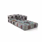 Fotoliu Chaise Longue din bumbac Patchwork pentru Lounge Design Etnic - Fibră Viadurini