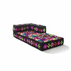 Fotoliu Chaise Longue din bumbac Patchwork pentru Lounge Design Etnic - Fibră Viadurini