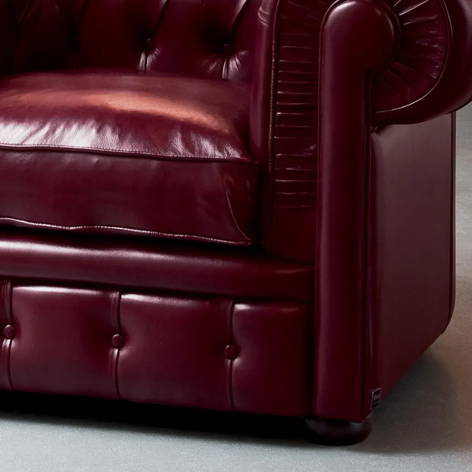 Fotoliu Clasic cu Picioare In Forma de Ceapa din Lemn de Fag Made in Italy - Spassoso Viadurini