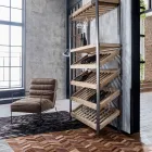 Fotoliu clasic din oțel și piele artificială cu design maro sau negru - Kendy Viadurini