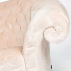 fotoliu prelucrat matlasat blană faux Balma Viadurini