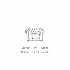 Fotoliu clasic îmbrăcat în piele cu picioare din lemn Made in Italy - Idra Viadurini