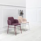 Fotoliu colorat de inalta calitate din stofa si metal Made in Italy - Molde Viadurini