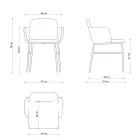 Fotoliu colorat de inalta calitate din stofa si metal Made in Italy - Molde Viadurini