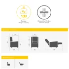 Fotoliu cu baza pivotanta din otel si suport pentru picioare Made in Italy - Valentina Viadurini