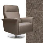 Fotoliu cu baza pivotanta din otel si suport pentru picioare Made in Italy - Valentina Viadurini