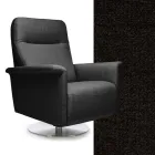 Fotoliu cu baza pivotanta din otel si suport pentru picioare Made in Italy - Valentina Viadurini