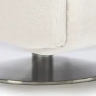 Fotoliu cu baza pivotanta din otel si suport pentru picioare Made in Italy - Valentina Viadurini