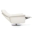 Fotoliu cu baza pivotanta din otel si suport pentru picioare Made in Italy - Valentina Viadurini