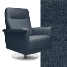 Fotoliu cu baza pivotanta din otel si suport pentru picioare Made in Italy - Valentina Viadurini