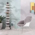 Fotoliu cu Baza Metalica, Structura Polipropilena si Perne Tesatura - Tableta Viadurini