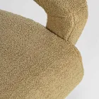 Fotoliu cu Cotiere din Cauciuc și Scaun Efect Lână - Patrizia Viadurini