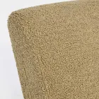 Fotoliu cu Cotiere din Cauciuc și Scaun Efect Lână - Patrizia Viadurini