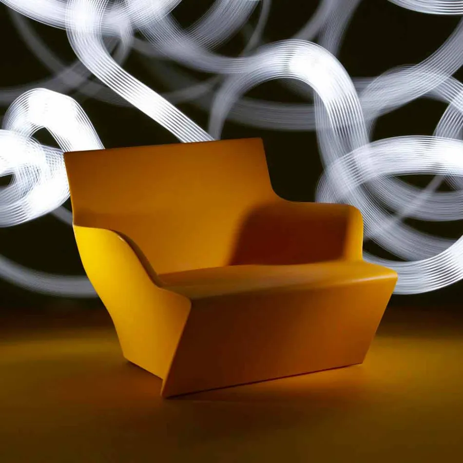 Fotoliu cu cotiere Slide Kami Design modern realizat în Italia Viadurini