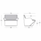 Fotoliu cu cotiere Slide Kami Design modern realizat în Italia Viadurini