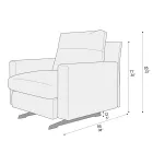 Fotoliu cu Perna de Sezut Captusita din Pene si Poliester Made in Italy - Malizioso Viadurini