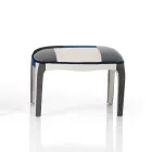 Fotoliu cu Pouf din Tesatura Patchwork - Bromo Viadurini