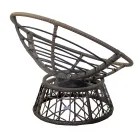 Fotoliu cu cadru din aluminiu acoperit cu Polyrattan și măsuță de cafea - Puntina Viadurini