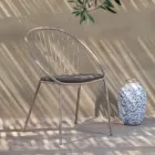 Fotoliu de exterior stivuibil din otel Made in Italy 2 piese - Sansa Viadurini