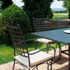 Fotoliu metalic în stivă pentru exterior, realizat în Italia, 4 piese - Pira Viadurini