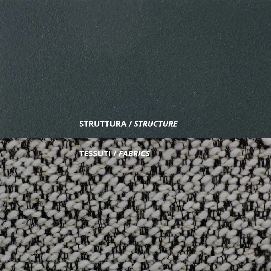 Fotoliu de exterior din Otel si Polipropilena Made in Italy - Astrid Viadurini