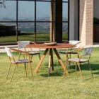 Fotoliu Exterior din Otel Galvanizat Stivuibil Made in Italy 2 Piese - Vesna Viadurini