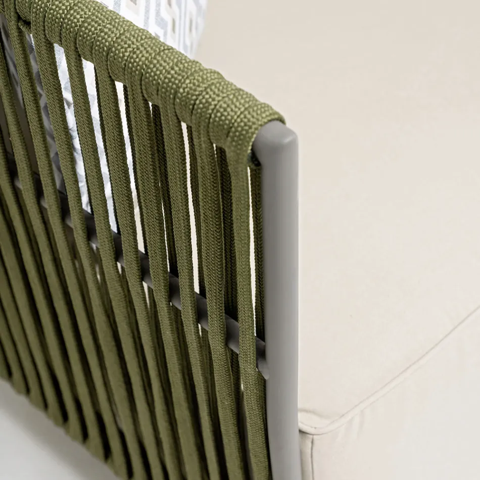 Fotoliu Exterior din Aluminiu si Tesatura - Eugene Viadurini