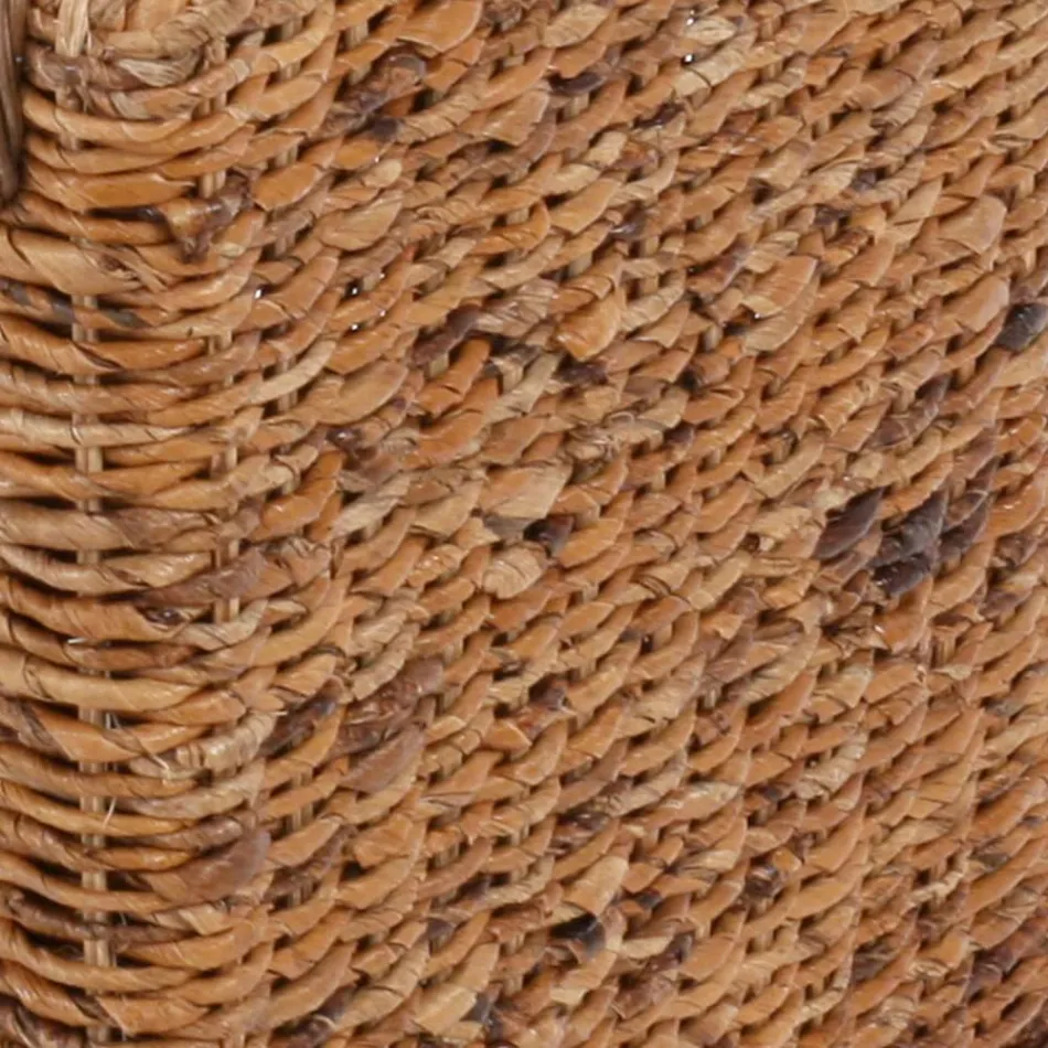 Fotoliu de exterior din țesut natural de banane și pernă ecru - Vase Viadurini