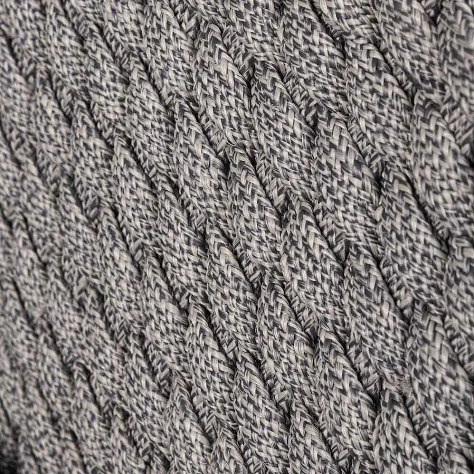 Fotoliu de exterior din Lemn si Funie cu Perna, Homemotion, 2 Piese - Oskana Viadurini