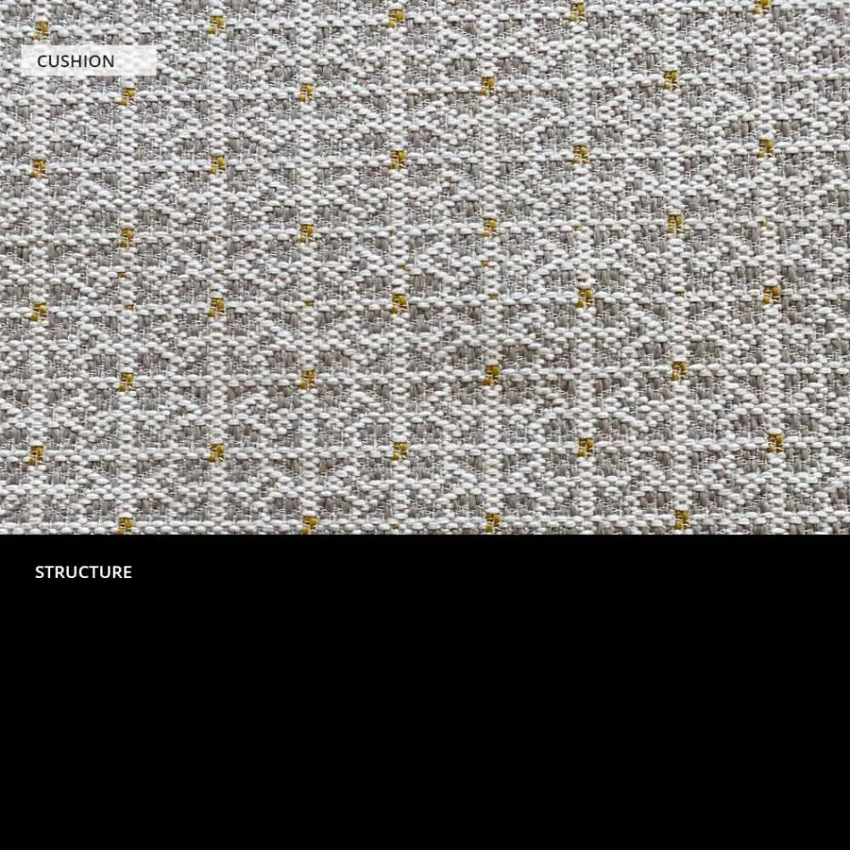 Fotoliu de exterior metalic cu perna de lux Made in Italy - Karol Viadurini