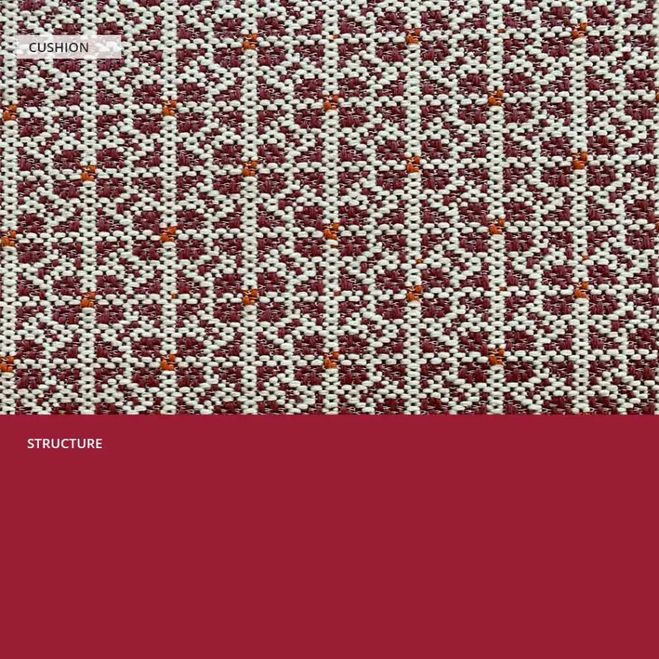 Fotoliu de exterior metalic cu perna de lux Made in Italy - Karol Viadurini