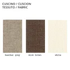 Fotoliu de exterior din polietilena cu perna din stofa Made in Italy - Belida Viadurini