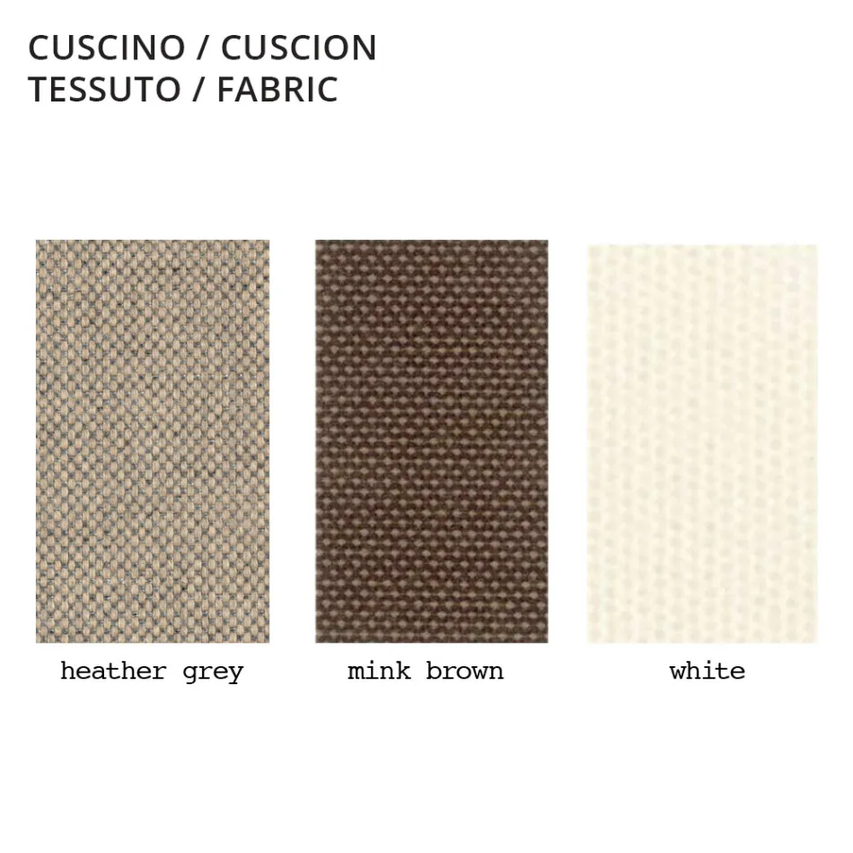 Fotoliu de exterior din polietilena cu perna din stofa Made in Italy - Belida Viadurini