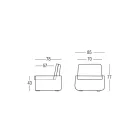 Fotoliu de exterior din polietilena cu perna din stofa Made in Italy - Belida Viadurini