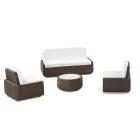 Fotoliu de exterior din polietilena cu perna din stofa Made in Italy - Belida Viadurini