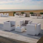 Fotoliu de exterior din Polietilena cu Perna Made in Italy - Chiabotto Viadurini