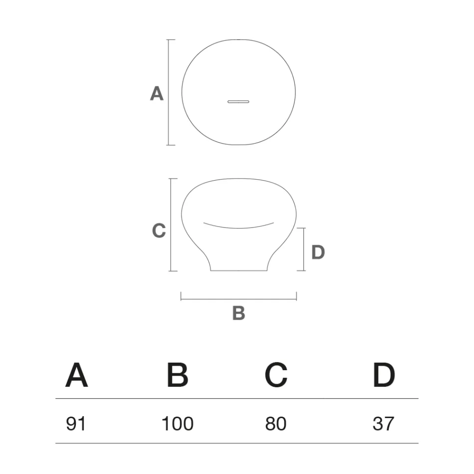 Fotoliu de exterior din polietilenă disponibil în diverse culori - Prosop Viadurini