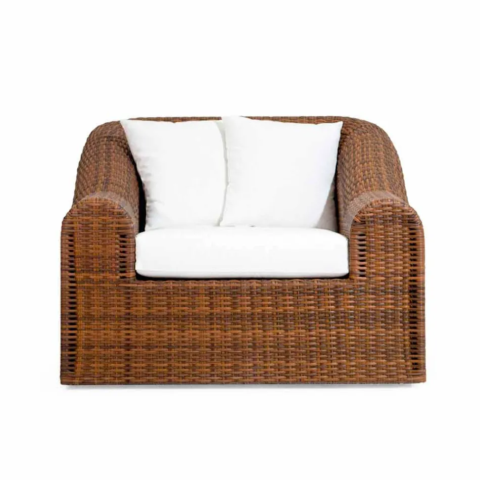 polietilenă fotoliu în aer liber țesute manual de proiectare Cooper Viadurini