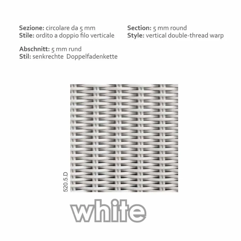 Polietilenă în aer liber fotoliu țesute manual Naomi Viadurini