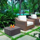 Outdoor Fotoliu mână în polietilenă Joe Viadurini