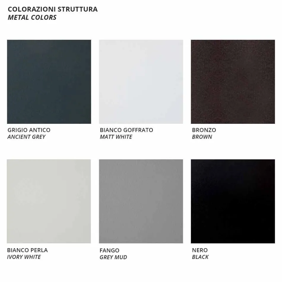 Fotoliu de exterior modern din metal vopsit și țesătură fabricat în Italia - Olma Viadurini