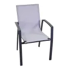 Fotoliu de exterior din aluminiu și textilenă - Map Viadurini