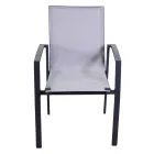 Fotoliu de exterior din aluminiu și textilenă - Map Viadurini