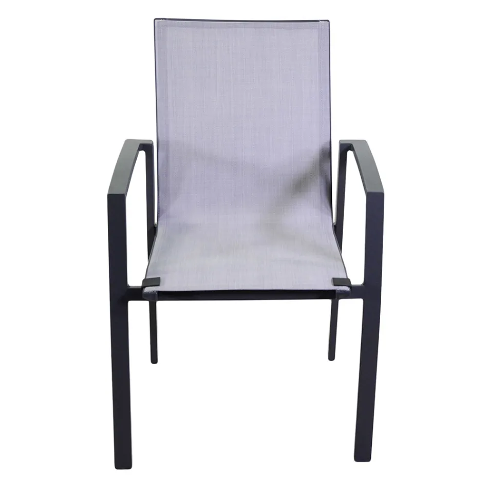 Fotoliu de exterior din aluminiu și textilenă - Map Viadurini