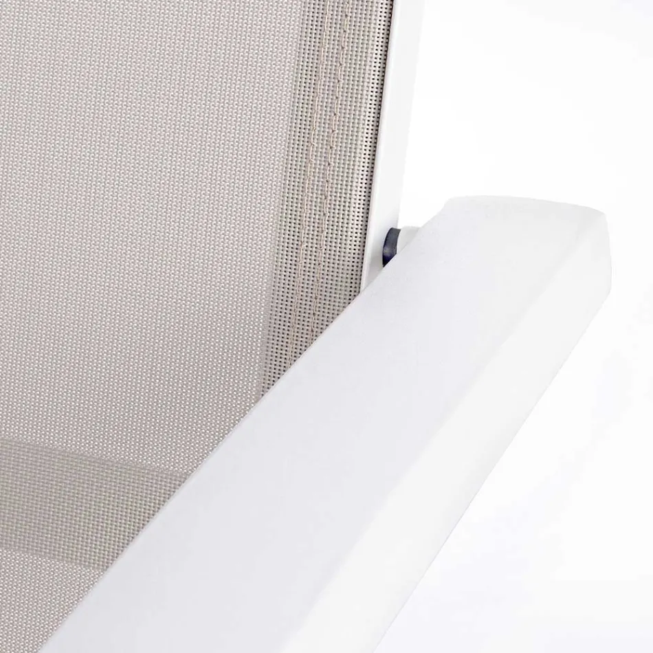 Fotoliu de exterior rabatabil cu structura din aluminiu, Homemotion - Ursula Viadurini