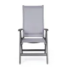 Fotoliu de exterior rabatabil cu structura din aluminiu, Homemotion - Ursula Viadurini