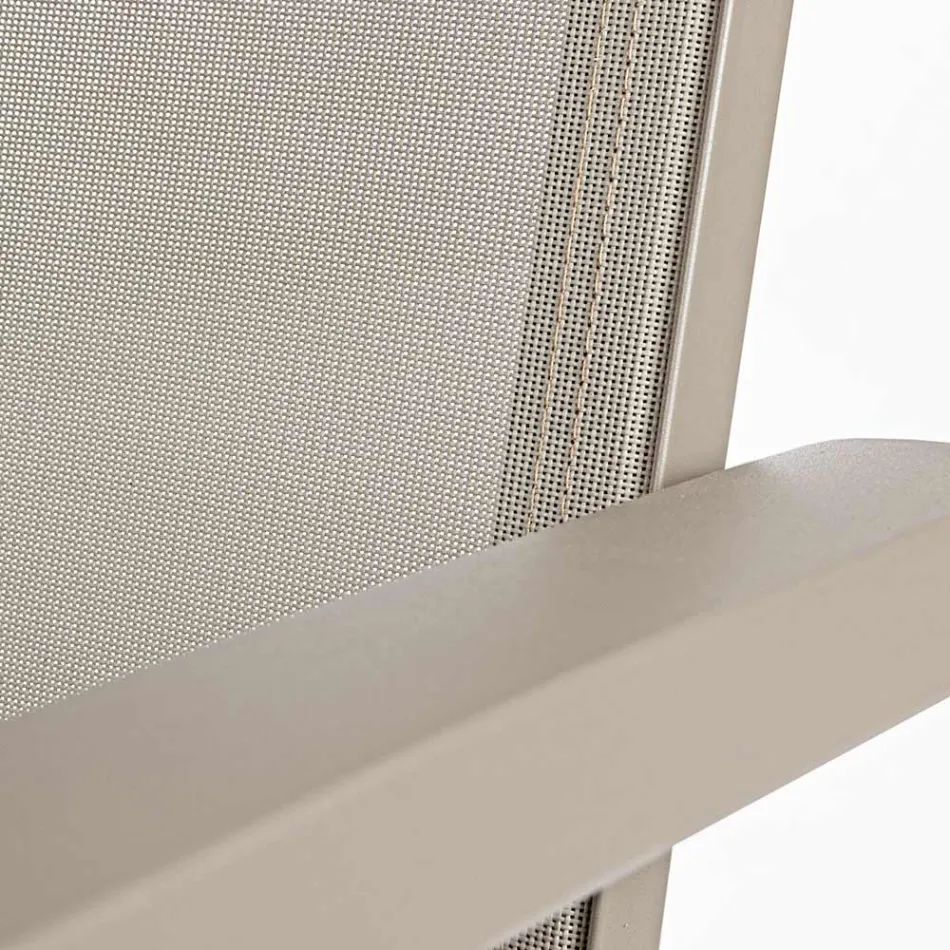 Fotoliu de exterior rabatabil cu structura din aluminiu, Homemotion - Ursula Viadurini