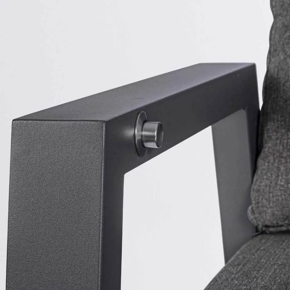 Fotoliu reclinabil de exterior din țesătură și aluminiu, 2 bucăți - Nathy Viadurini