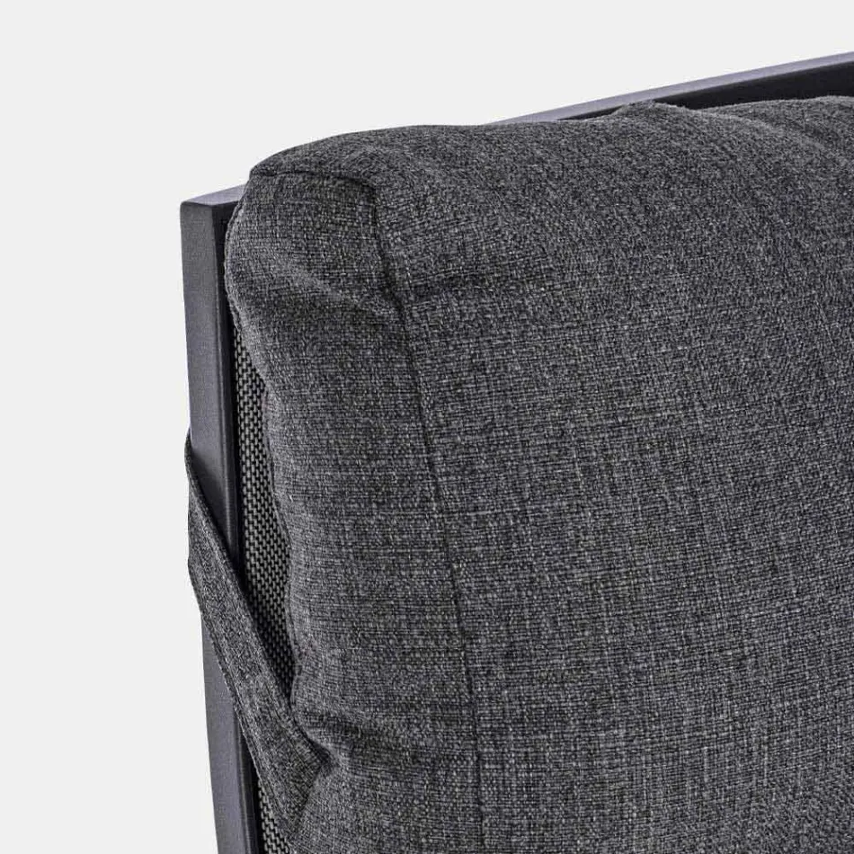 Fotoliu reclinabil de exterior din țesătură și aluminiu, 2 bucăți - Nathy Viadurini