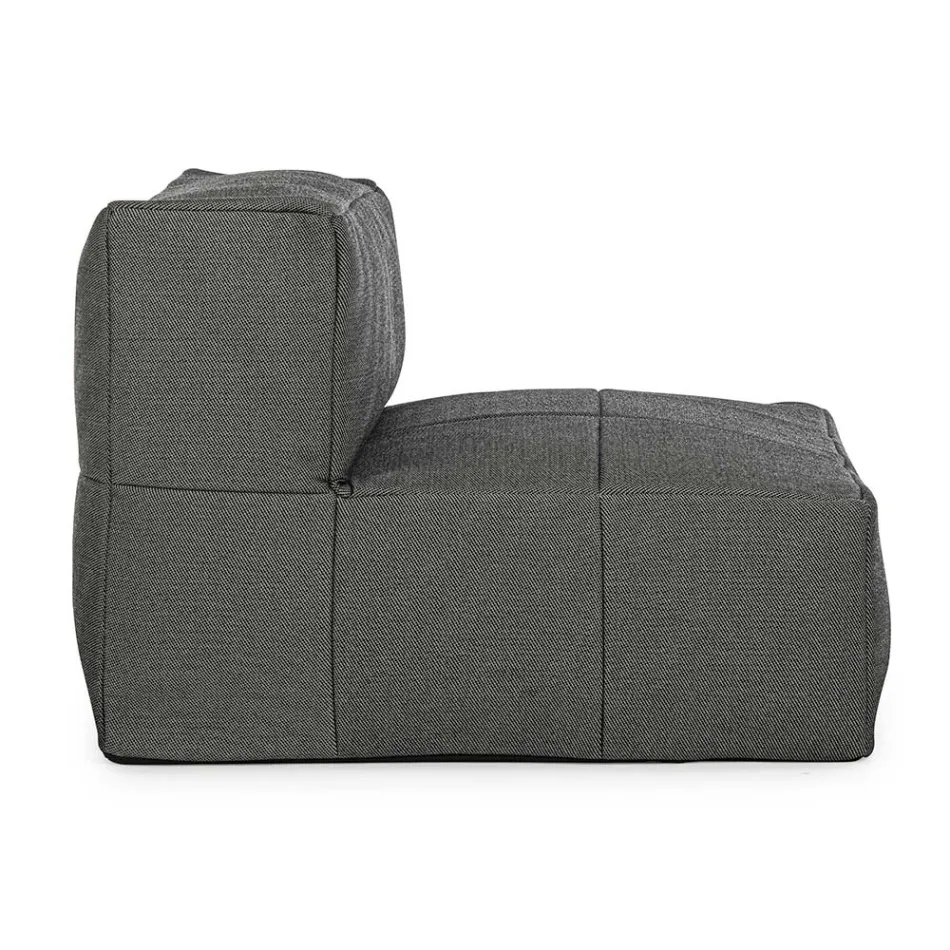 Fotoliu de exterior îmbrăcat cu țesătură detașabilă, Homemotion - Lydia Viadurini